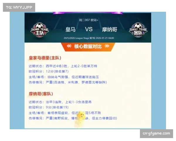 欧冠席位冲刺：摩纳哥与里尔直接对话前瞻